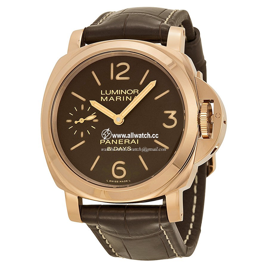 Panerai PAM00511 Luminor Mens Hand Wind 18kt Rose Gold