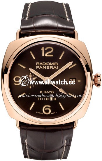 Panerai PAM00395 Radiomir Mens Hand Wind 18 kt Rose Gold