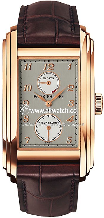 Patek Philippe 5101R 10 Day Tourbillon Mens Hand Wind 18kt Rose Gold