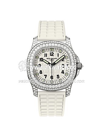 Patek Philippe 5069G-011 Aquanaut Ladies Quartz 18k White Gold, diamonds