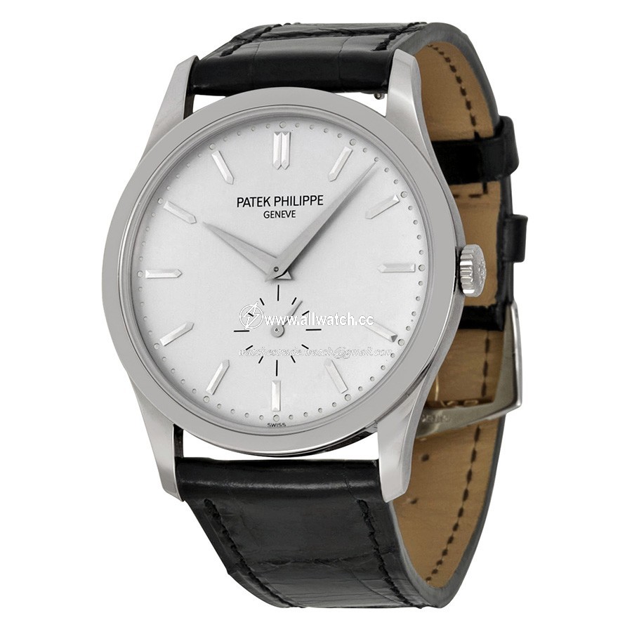 Patek Philippe 5196G/001 Calatrava Mens Hand Wind 18 kt White Gold