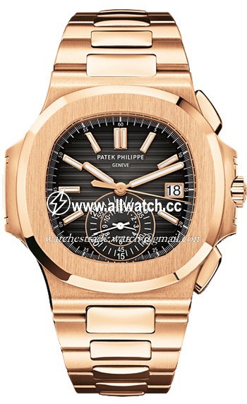 Patek Philippe 5980-1R-001 Nautilus Mens Automatic 18kt Rose Gold