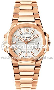 Patek Philippe 7011/1R-001 Nautilus Mens Quartz 18kt Rose Gold
