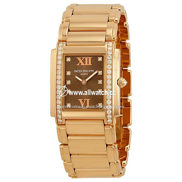 Patek Philippe 4910/11R Twenty~4 Ladies Quartz 18kt Rose Gold