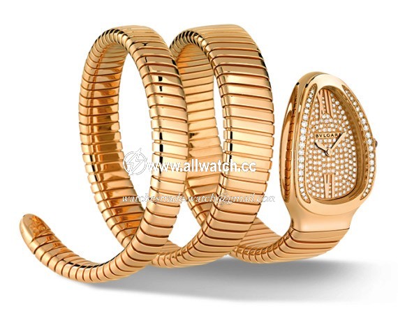 Bvlgari 101956 Serpenti Tubogas Ladies Quartz 18k Pink Gold