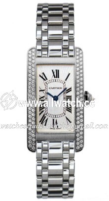 Cartier WB7018L1 Tank Ladies Quartz 18kt White Gold