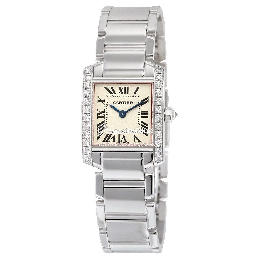 Cartier WE1002S3 Tank Ladies Quartz 18kt White Gold