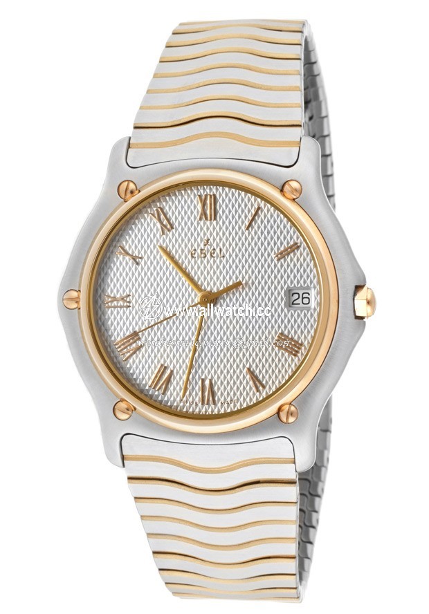 Ebel 1187143-6225 Mens Quartz Stainless Steel and 18 Carat Rose Gold