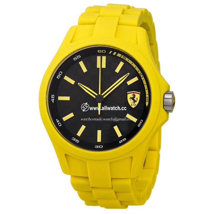 Ferrari 830195 Mens Quartz Yellow Plastic