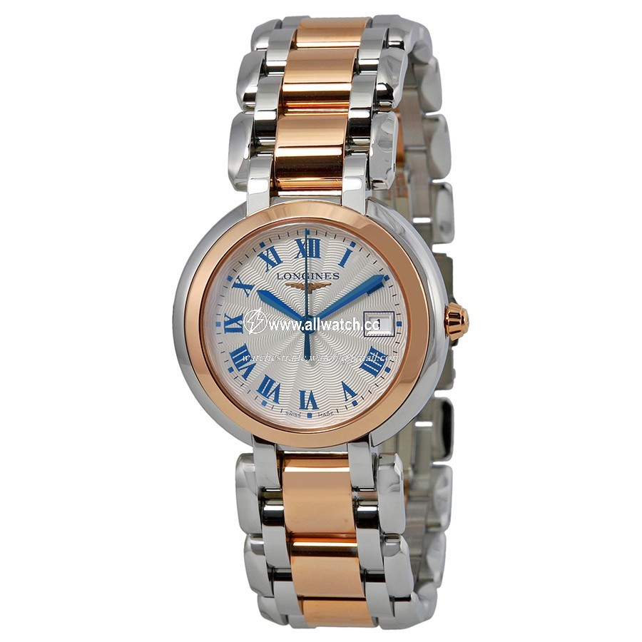 Longines L8.112.5.78.6 PrimaLuna Ladies Quartz Two-tone Stainless Steel and 18kt Rose Gold