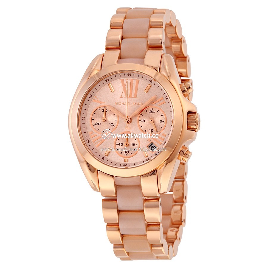Michael Kors MK6066 Bradshaw Ladies Quartz Rose Gold-tone Stainless Steel