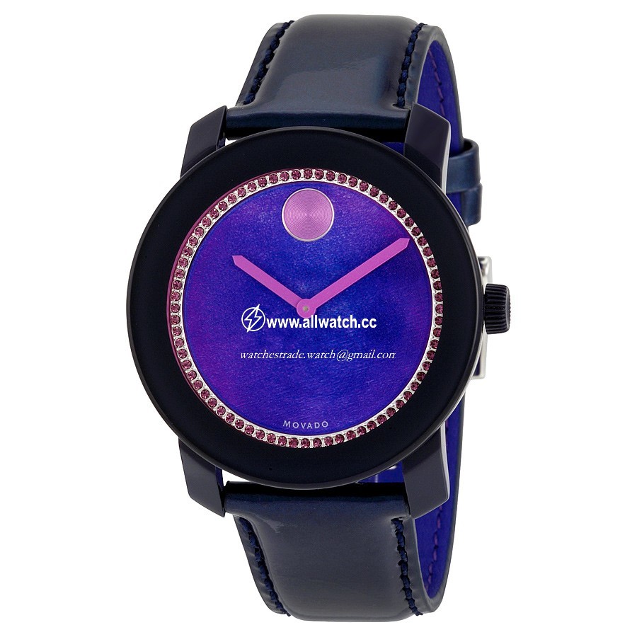 Movado 3600268 Bold Ladies Quartz Black TR90 Composite and Stainless Steel