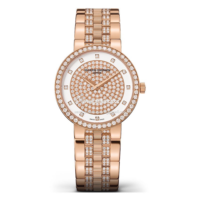 Vacheron Constantin 25554/Q03R-9696 Traditionnelle Ladies Quartz 18 Carat Pink Gold