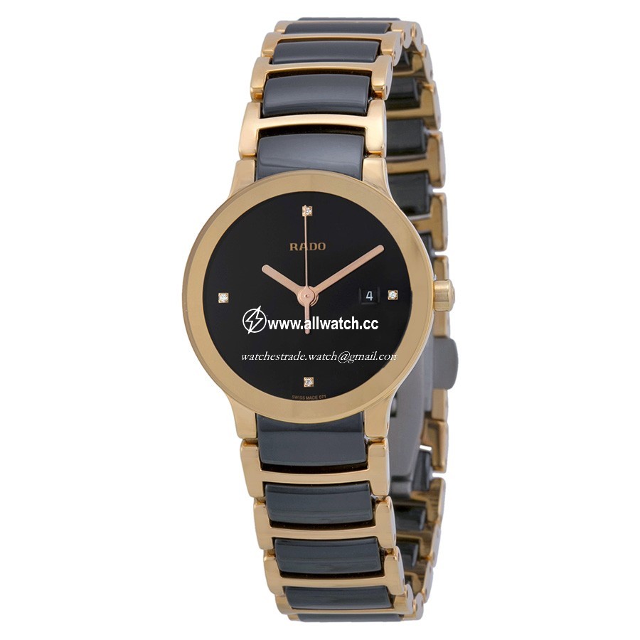 Rado R30555712 Centrix Ladies Quartz Rose Gold Ion-plated Stainless Stee