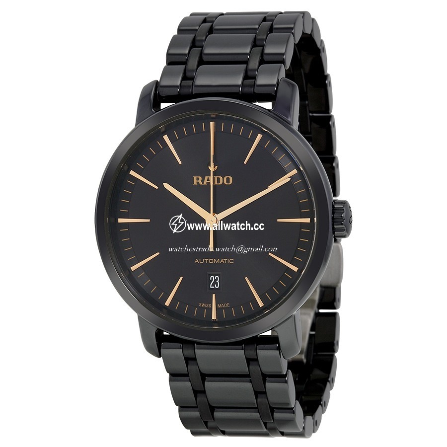 Rado R14073162 Diamaster Mens Automatic Black Ceramic
