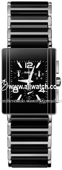 Rado R20591152 Integral Mens Quartz Black Ceramic And Stainless Steel