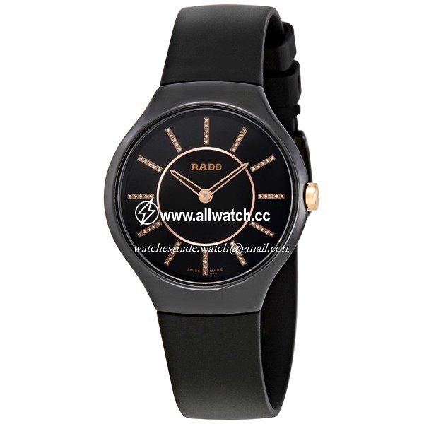 Rado R27742709 Ladies Quartz Black Ceramic