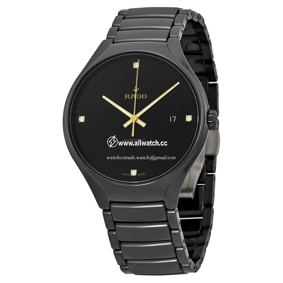 Rado R27056712 TRUE Mens Automatic Black Ceramic