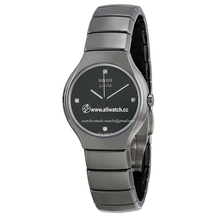 Rado R27656742 TRUE Ladies Quartz Platinum-tone Ceramic