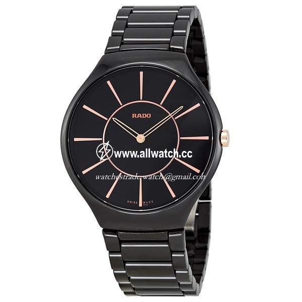 Rado R27741152 TRUE Mens Quartz Black Ceramic