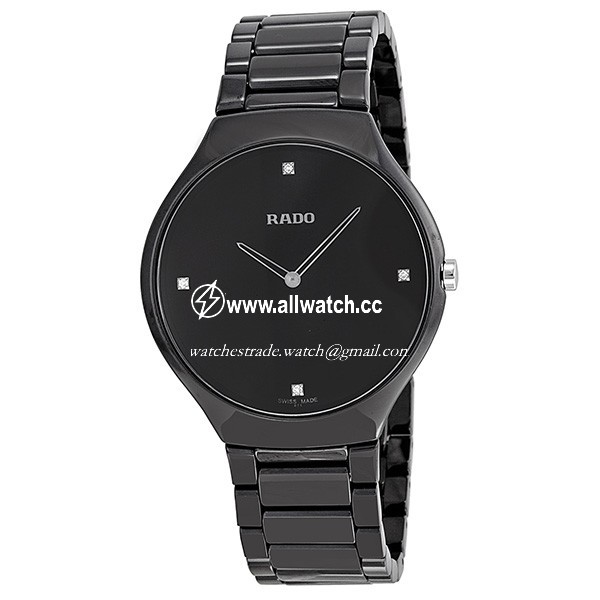 Rado R27741712 TRUE Mens Quartz Black Ceramic