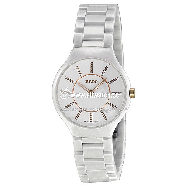 Rado R27958702 TRUE Ladies Quartz White Ceramic