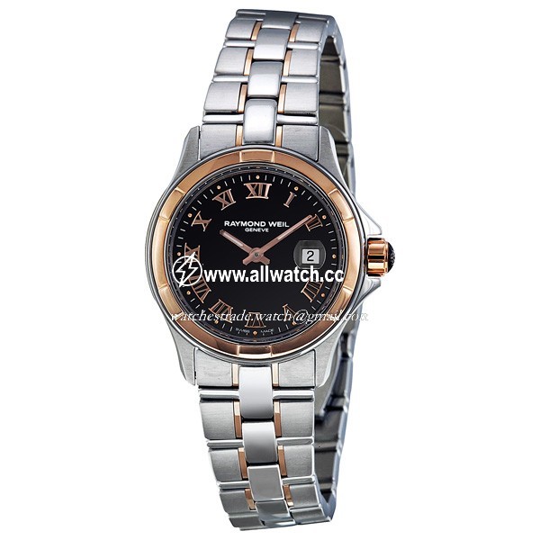 Raymond Weil 9460-SG5-00208 Parsifal Ladies Quartz Stainless Steel & Solid 18kt Rose Gold