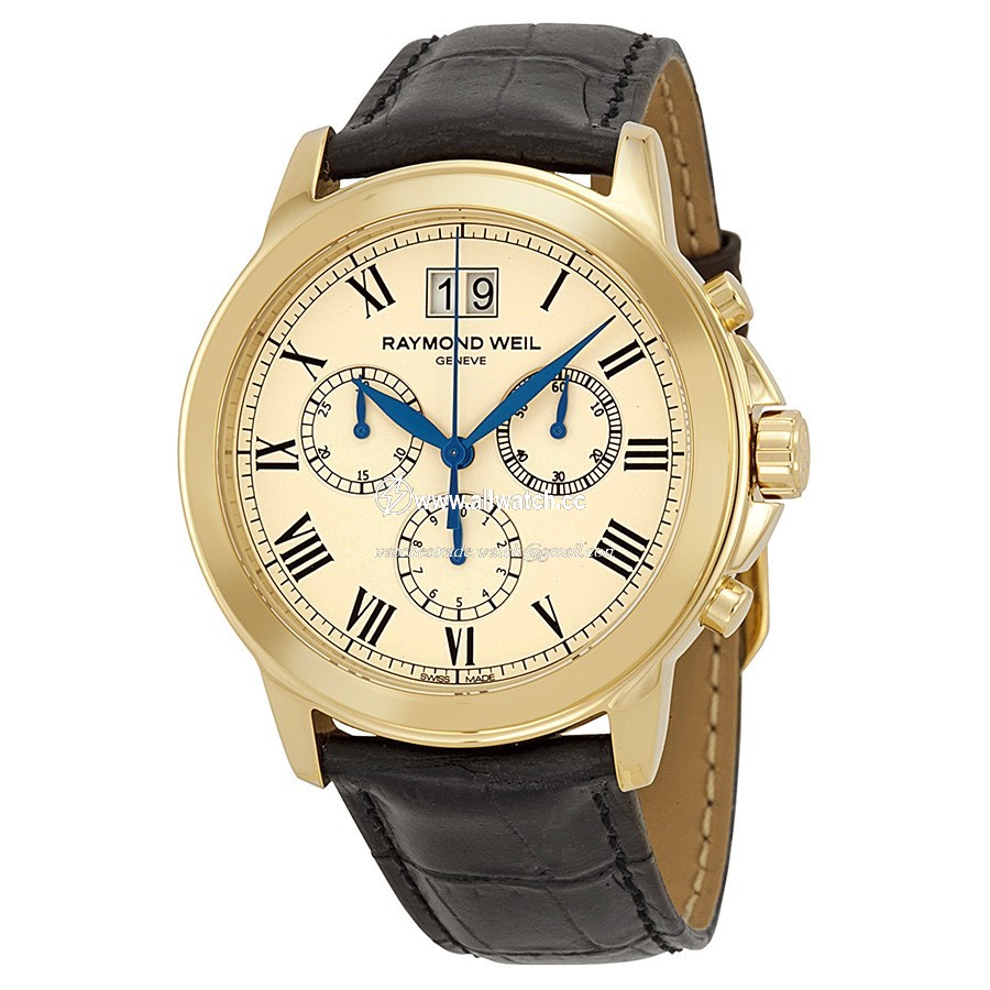 Raymond Weil 4476-PC-00800 Tradition Mens Quartz Gold PVD Steel