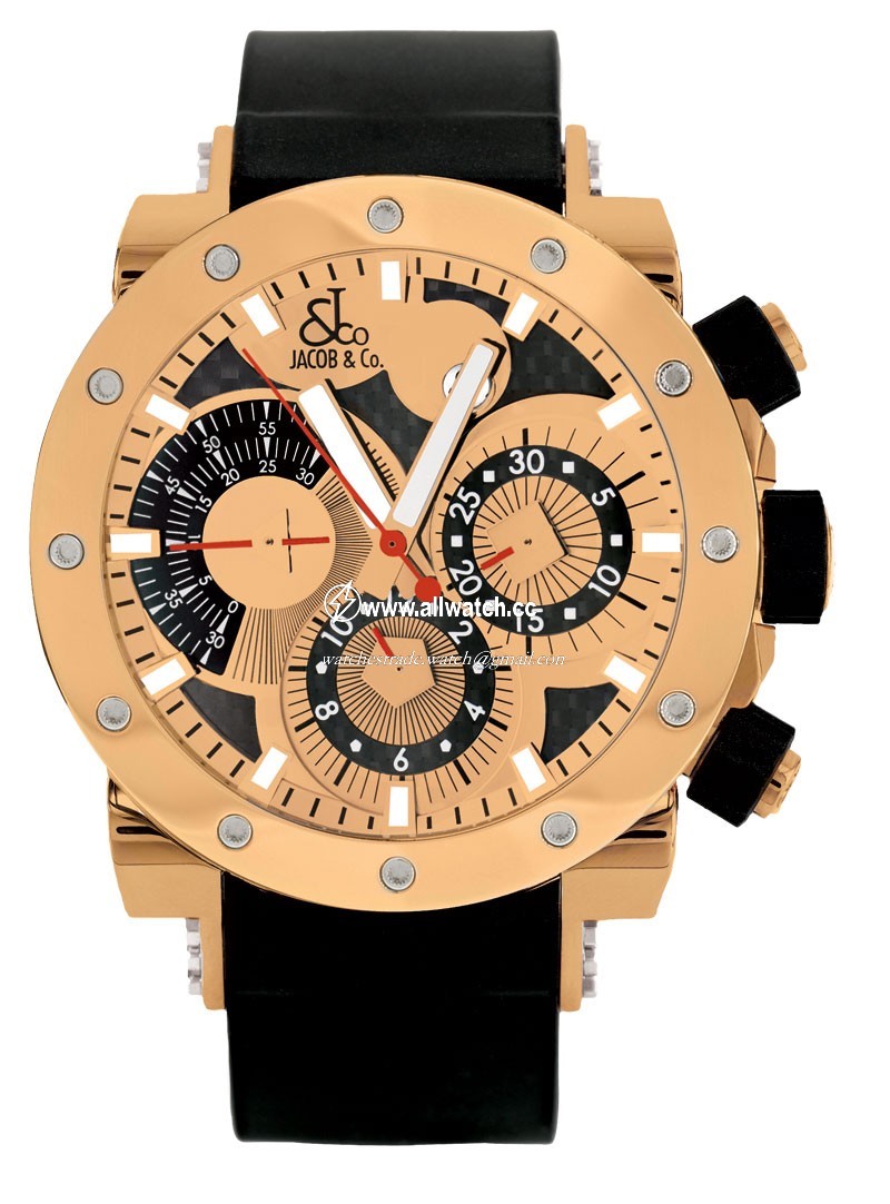 Jacob Co. E3rg Epic II Mens Automatic 18k Rose Gold