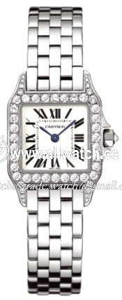 Cartier WF9003Y8 Santos de Cartier Ladies Quartz 18kt White Gold