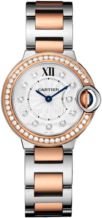 Cartier WE902076 Ladies Quartz Stainless Steel and 18kt Rose Gold