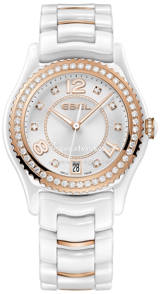 Ebel 1216116 Ladies Quartz 18 Carat Rose Gold and Stainless Steel