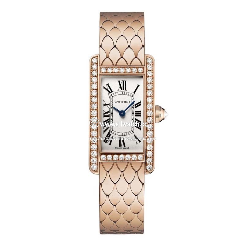 Cartier WB710008 Tank Ladies Quartz 18k Pink Gold