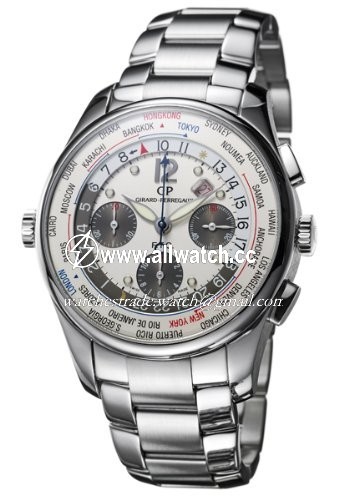 Girard Perregaux 49805-11-152-11A Worldwide Time Control Mens Automatic Stainless Steel