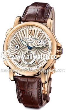 Ulysse Nardin 246-55-30 GMT Dual Time Mens Automatic 18kt Rose Gold