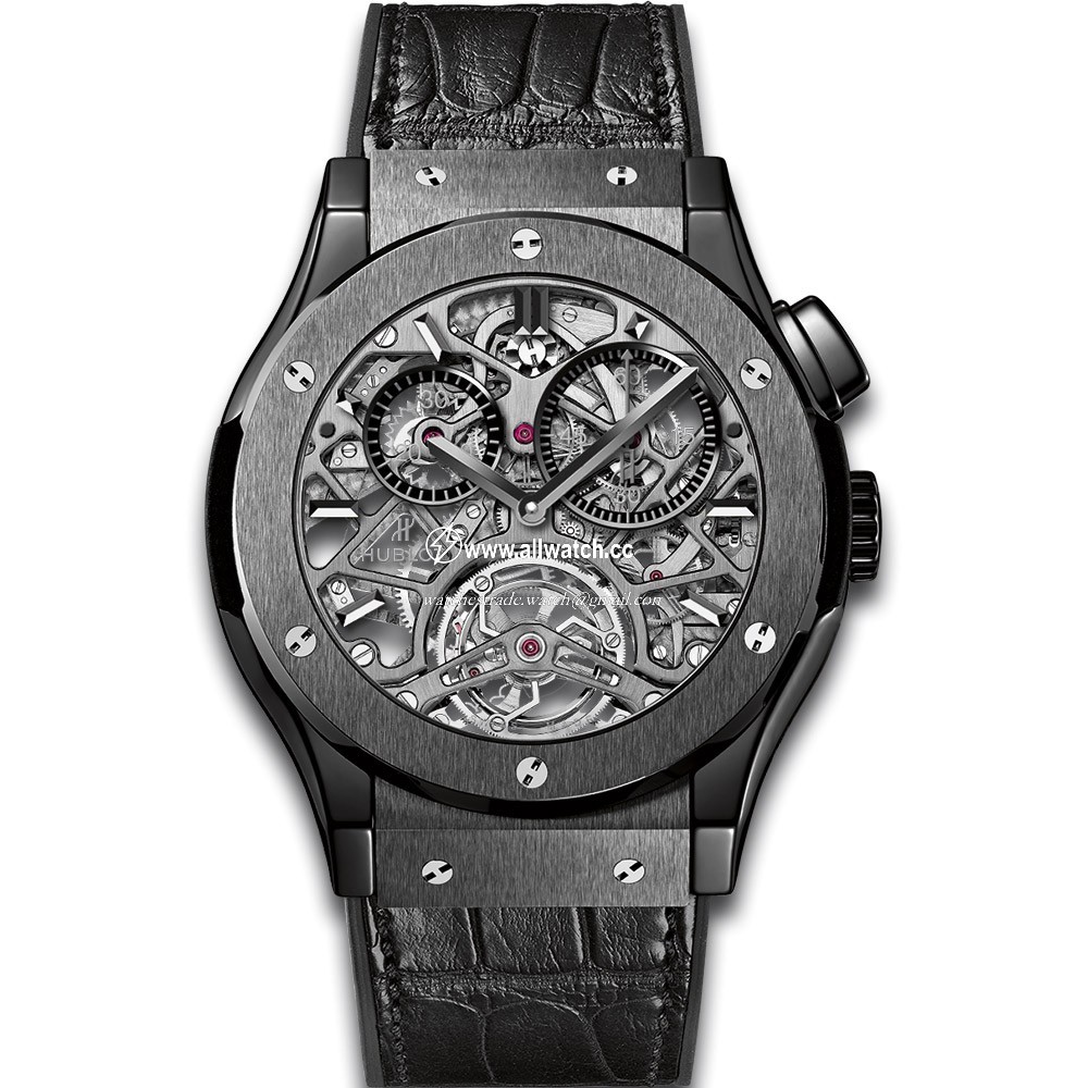Hublot 506.CM.0140.LR Mens Hand Wind Polished and Satin-finished Black Ceramic