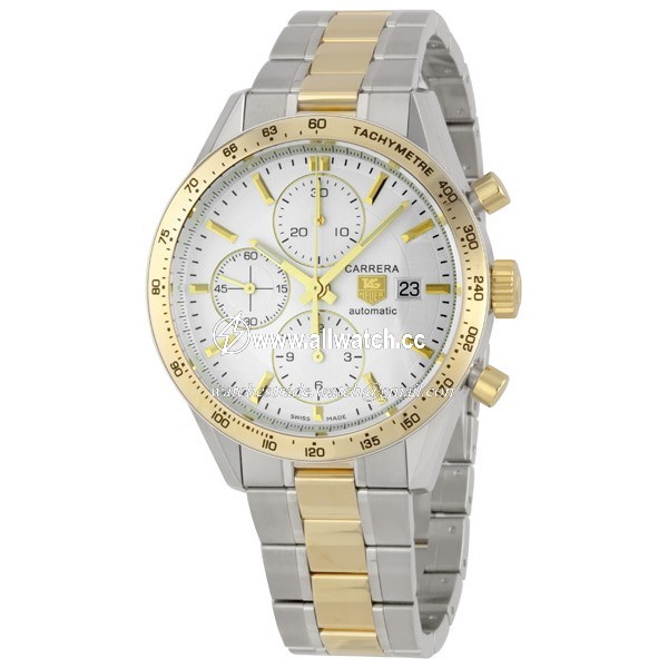 Tag Heuer CV2050.BD0789 Carrera Mens Automatic Stainless Steel and 18kt Yellow Gold