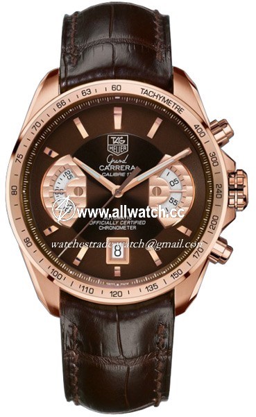 Tag Heuer CAV514C.FC8171 Grand Carrera Mens Automatic 18K Rose Gold