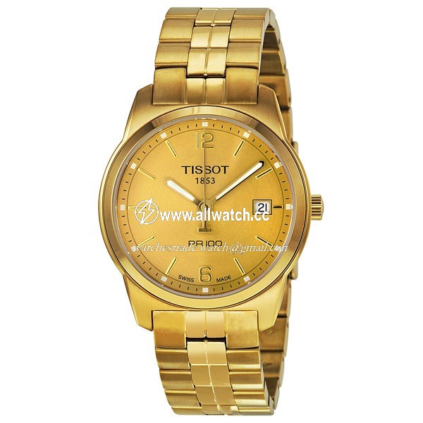 Tissot T049.410.33.027.00 PR 100 Mens Quartz Yellow Gold PVD Stainless Steel