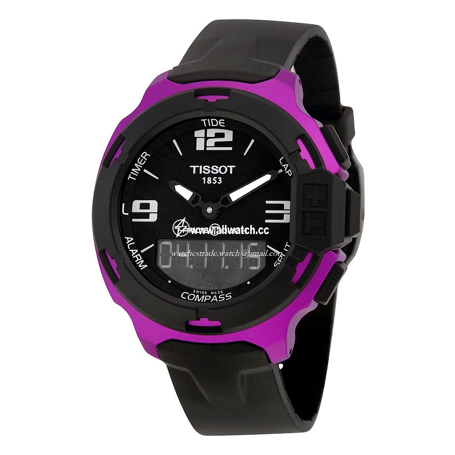 Tissot T0814209705705 Mens Quartz Black and Purple Aluminium