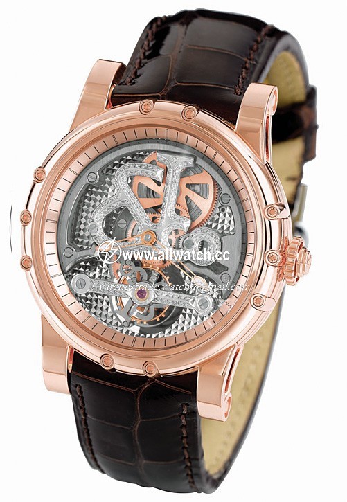 Jacob Co. NT3rg The Napoleon Collection Mens Hand Wind 18k Rose Gold