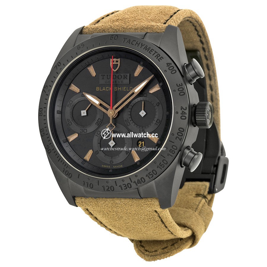 Tudor 42000CN/Alca Mens Hand Wind Black Ceramic