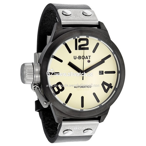 U-Boat 343 Mens Automatic Black Ion-plated Stainless Steel