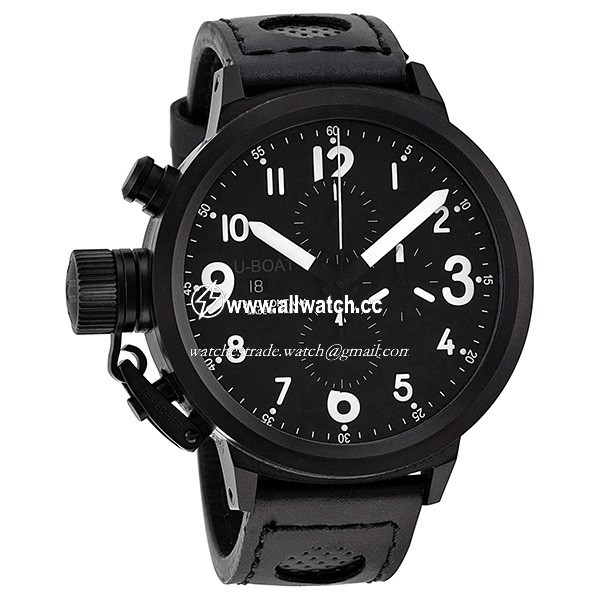 U-Boat 6121 Flightdeck Mens Automatic Black PVD Stainless Steel