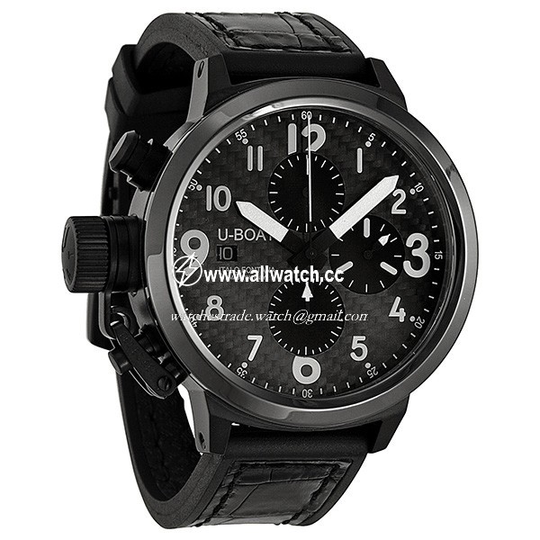 U-Boat 6204 Flightdeck Mens Automatic Black Ion-plated Stainless Steel