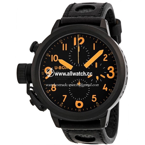 U-Boat 6254 Flightdeck Mens Automatic Black Ion-plated Stainless Steel