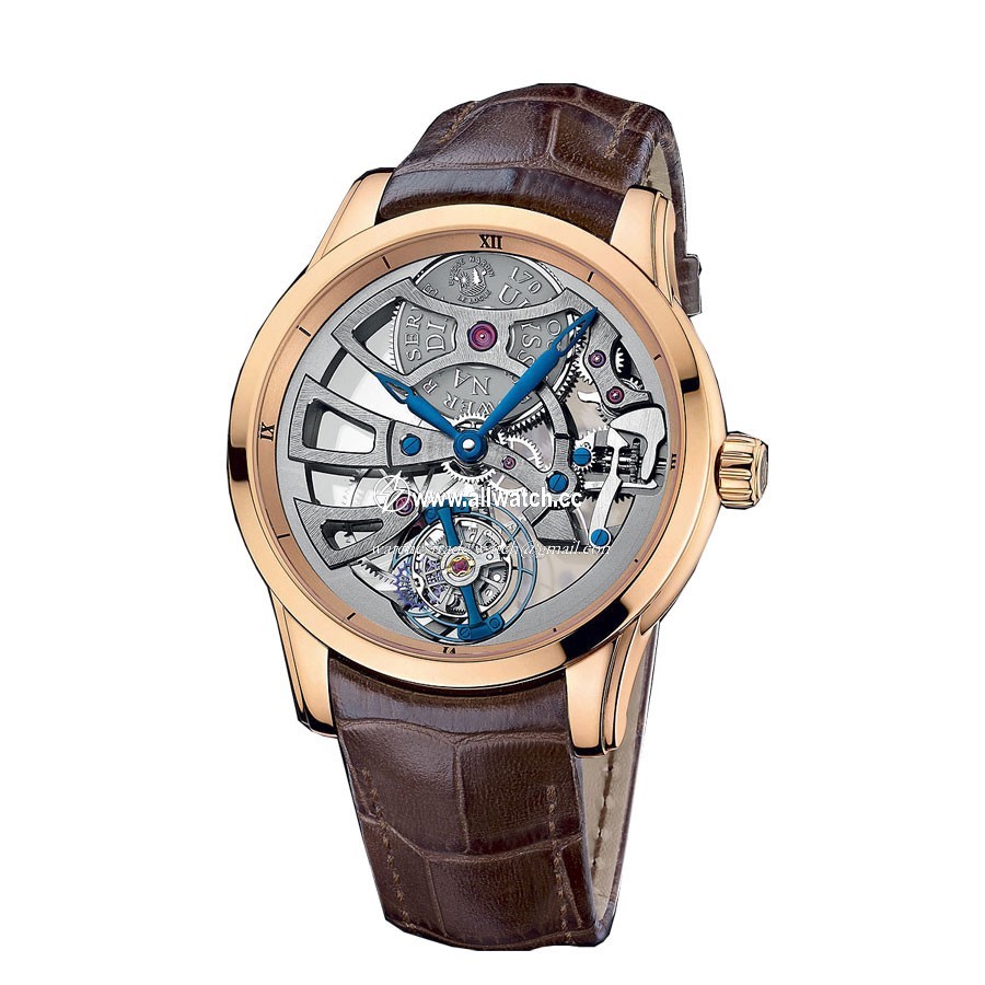 Ulysse Nardin 1706-129 Mens Hand Wind 18K Rose Gold