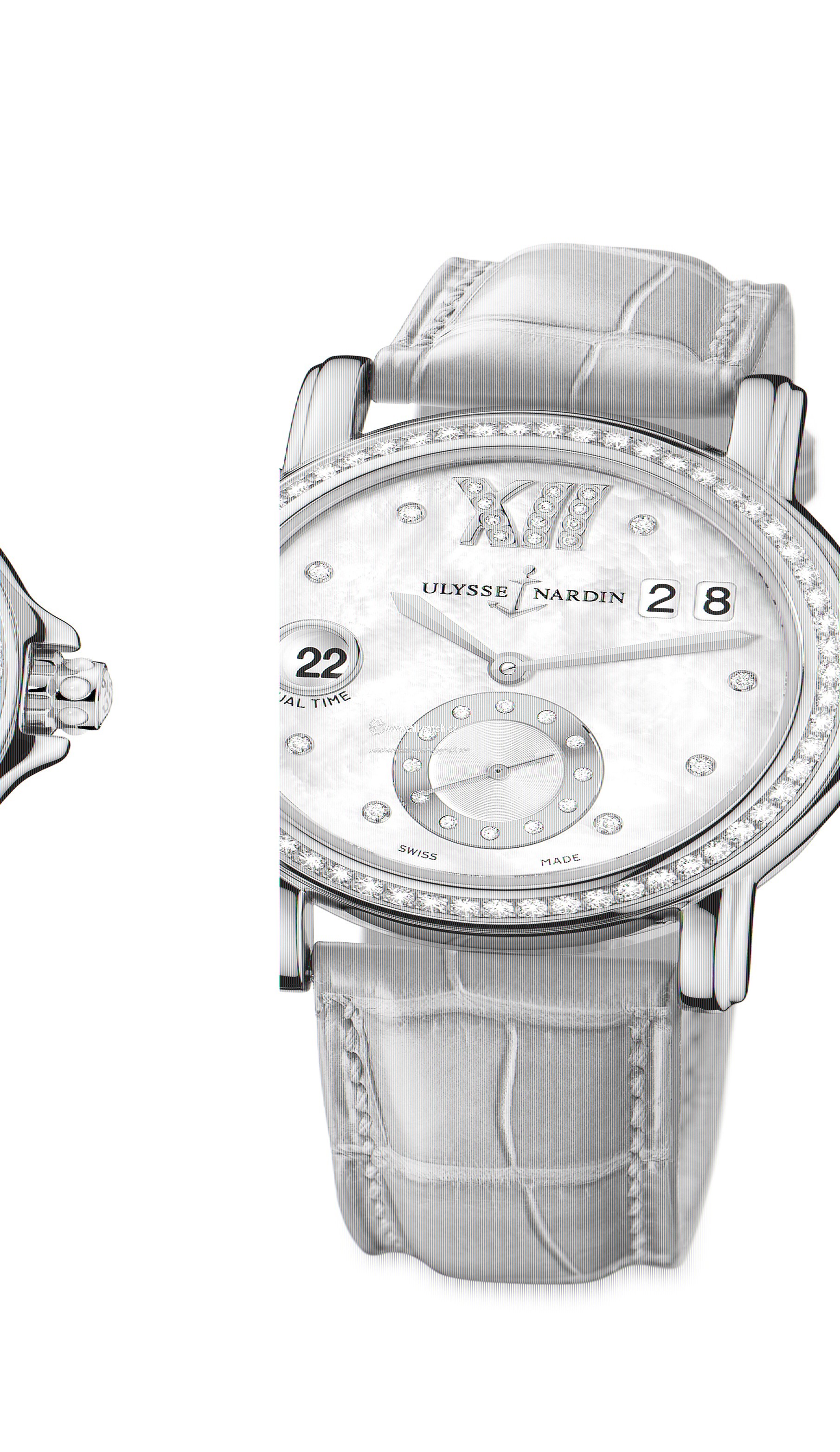 Ulysse Nardin 246-22B-391 Ladies Automatic 18kt Rose Gold