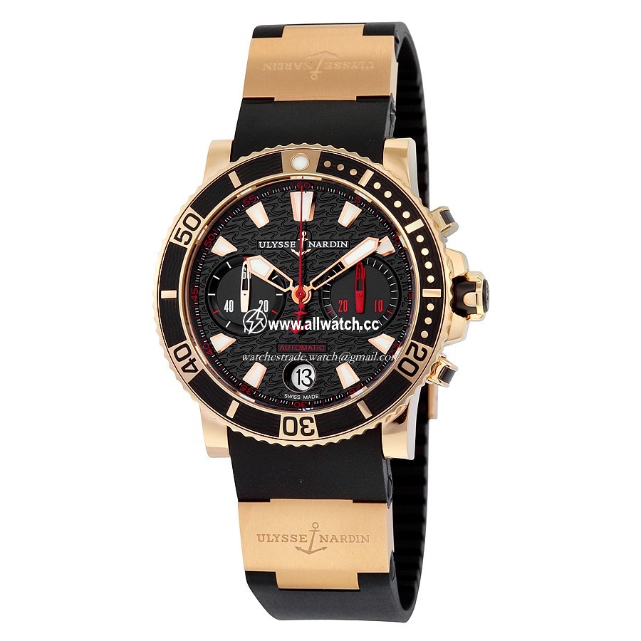 Ulysse Nardin 8006-102-3A/926 Mens Automatic 18kt Rose Gold