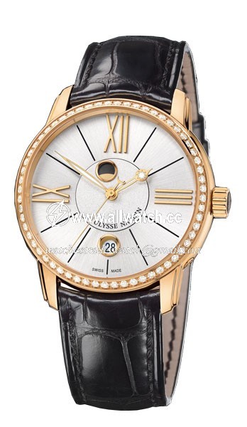 Ulysse Nardin 8296-122B-2-41 Classico Luna Mens Automatic 18kt Rose Gold